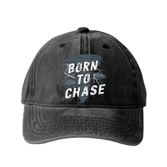 Tornado Chasing Adventures: Embrace Nature's Fury Washed Denim Baseball Caps