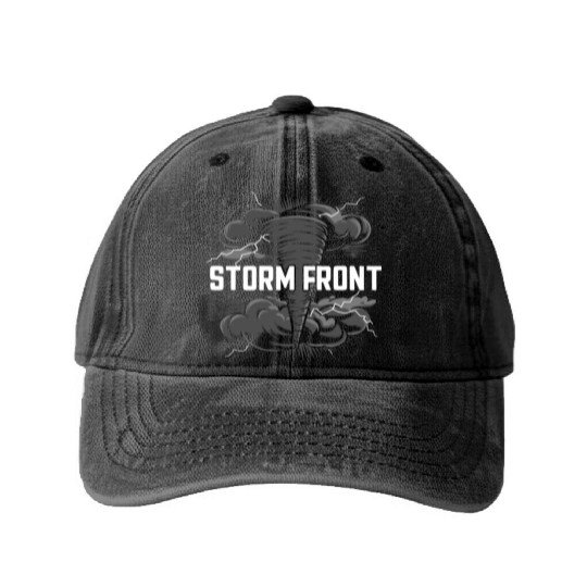 Tornado Chasing Adventures: Embrace Nature's Fury Washed Denim Baseball Caps
