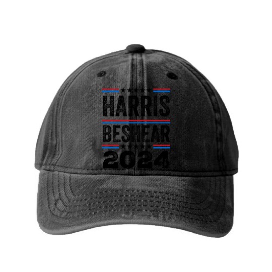 Kamala Harris Beshear 2024 US Election Democrat Washed Denim Baseball Caps