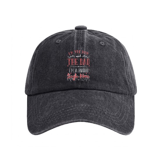 Single Parent Child Love Mother's Day Washed Denim Baseball Caps