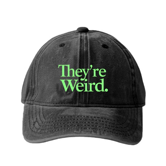 They're Weird 2024 Election President Harris Trump Washed Denim Baseball Caps