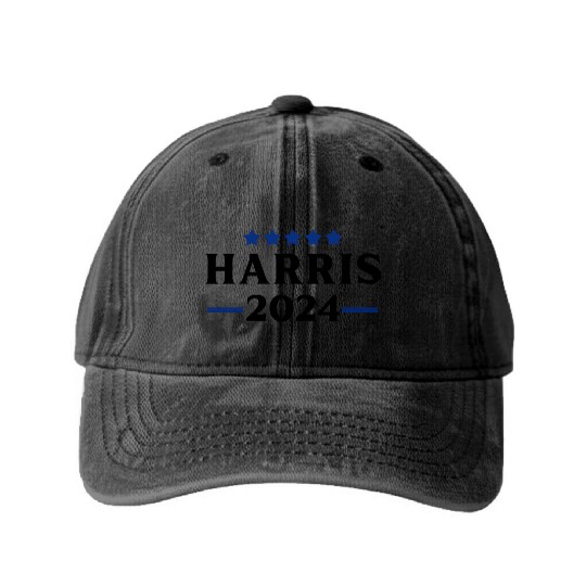 Kamala Harris 2024 Presidential Election Democrat Washed Denim Baseball Caps