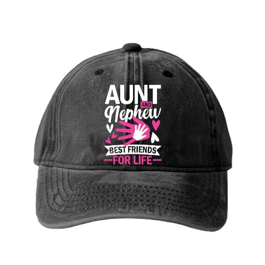 aunt and nephew best friends for life Washed Denim Baseball Caps