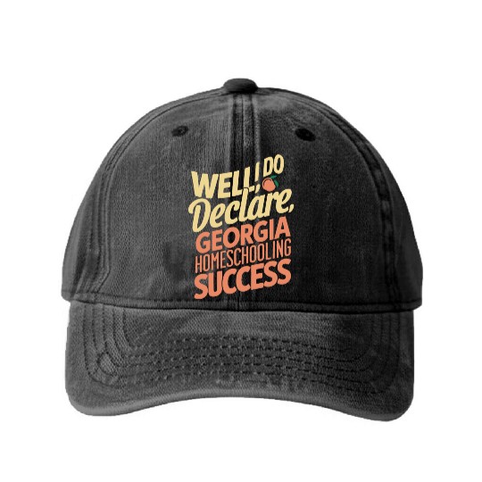 Georgia Homeschool Adventures Georgia Washed Denim Baseball Caps