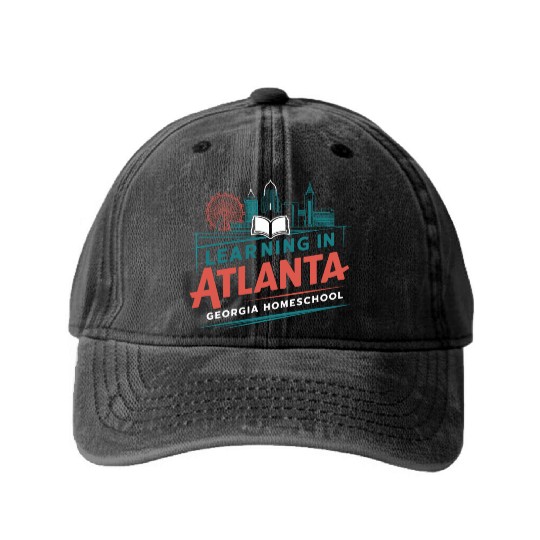 Georgia Homeschool Adventures Georgia Washed Denim Baseball Caps