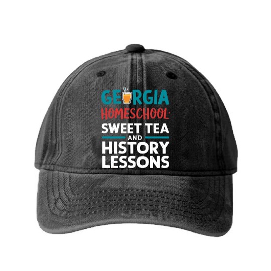 Georgia Homeschool Adventures Georgia Washed Denim Baseball Caps