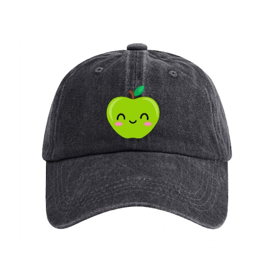 back to school APPLE Washed Denim Baseball Caps