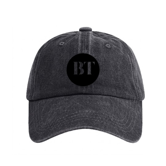 BT _ logo with your name or your channel name Washed Denim Baseball Caps