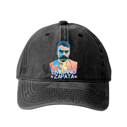 Emiliano Zapata Washed Denim Baseball Caps