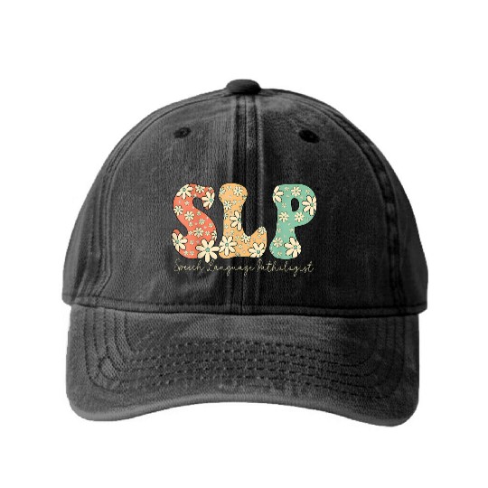 Speech Therapy Washed Denim Baseball Caps