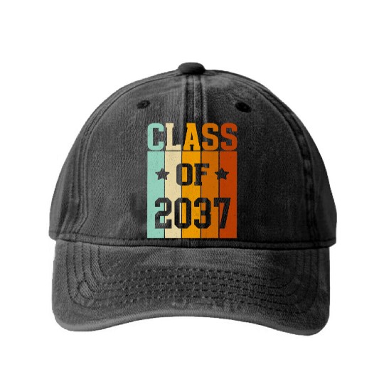 CLASS OF 2037 BACK TO SKHOOL. Washed Denim Baseball Caps