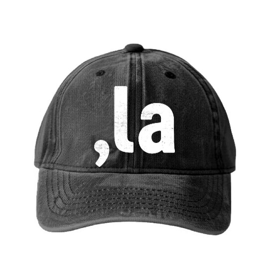 Kamala Comma La Harris White Election 2024 Retro Washed Denim Baseball Caps