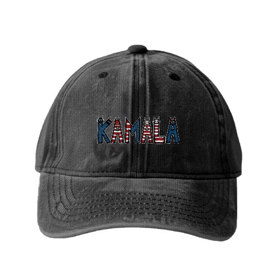 Kamala Harris 2024 For President Campaign Washed Denim Baseball Caps