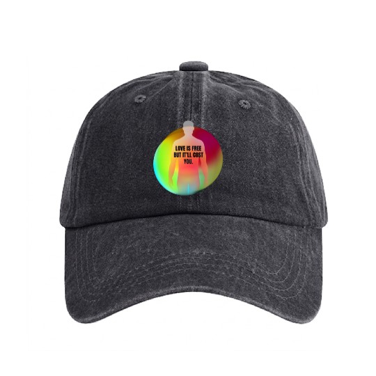 Black Neon Green Red Spiritual Chakra Washed Denim Baseball Caps
