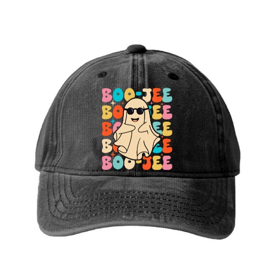 Funny Halloween Boo-jee Washed Denim Baseball Caps