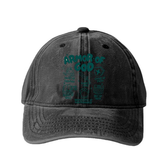 Armor of God Washed Denim Baseball Caps