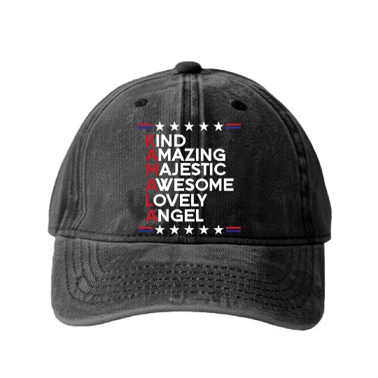 Kamala Harris 2024 for President Vote Tim Walz Washed Denim Baseball Caps