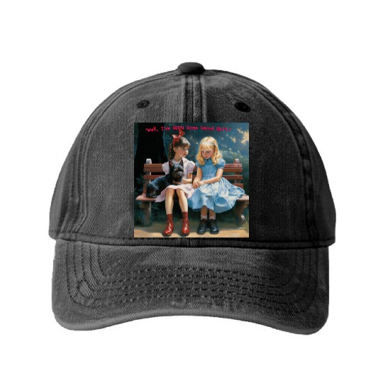 Dorothy and Alice hilarious Washed Denim Baseball Caps