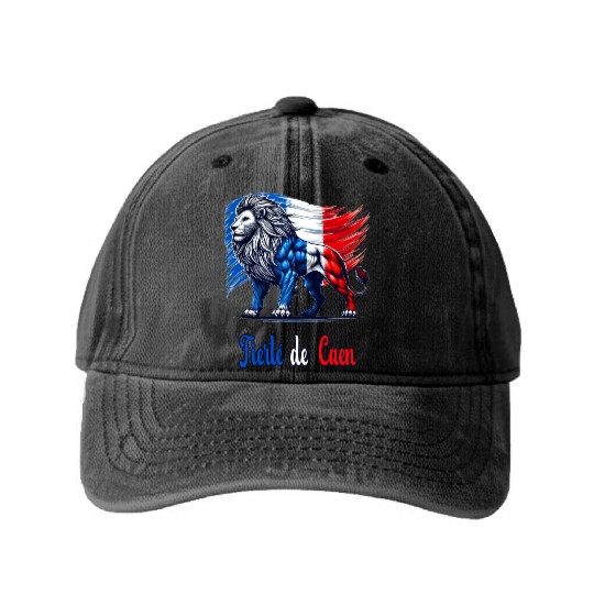 The pride of Caen flag design Washed Denim Baseball Caps