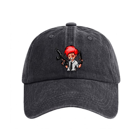 Gangster Gamer Washed Denim Baseball Caps