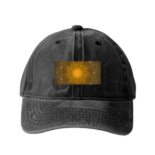 Celestial Symmetry Washed Denim Baseball Caps
