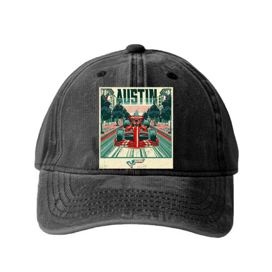 Austin Formula Racing Austin Race Formula Racing Washed Denim Baseball Caps