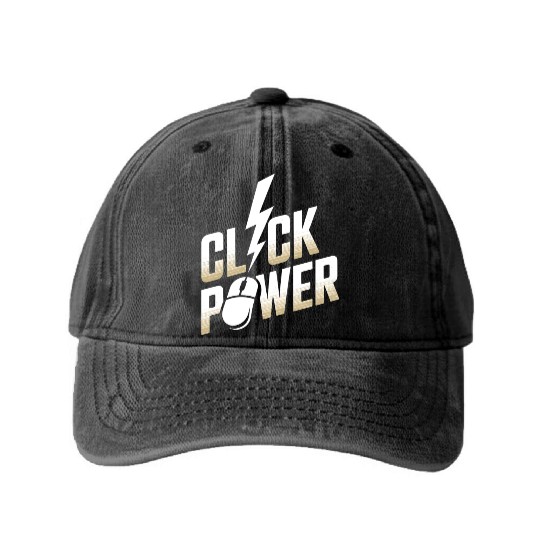 Click Power Cyber Monday Shopping Force Washed Denim Baseball Caps