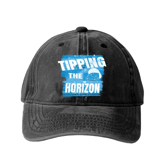 Tipping the Horizon Washed Denim Baseball Caps