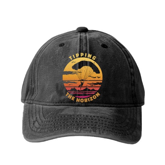 Tipping the Horizon Washed Denim Baseball Caps
