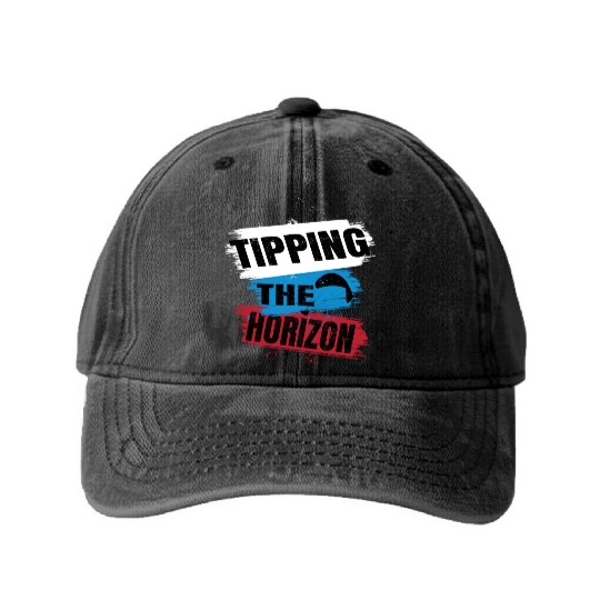 Tipping the Horizon Washed Denim Baseball Caps