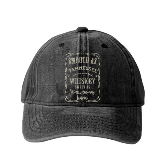 Smooth as Tennessee Whiskey Funny Humour Vacation Washed Denim Baseball Caps