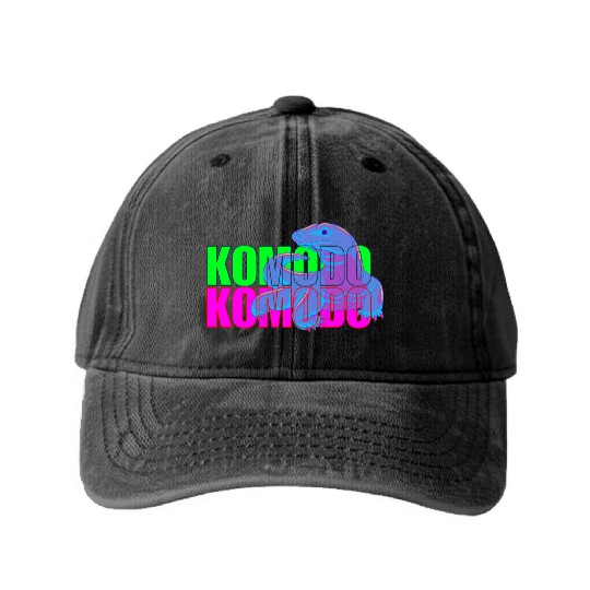 Majestic Komodo Dragon Washed Denim Baseball Caps