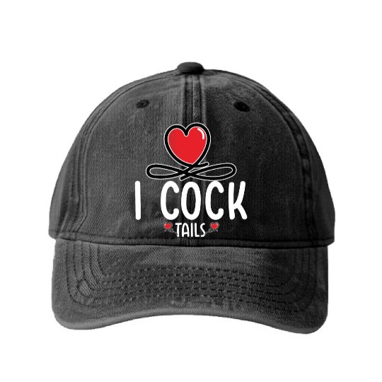 Funny I Love Cocktails 6 Washed Denim Baseball Caps
