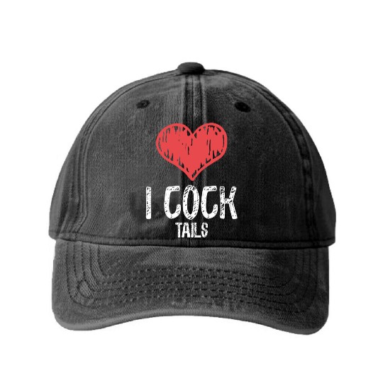 Funny I Love Cocktails 4 Washed Denim Baseball Caps