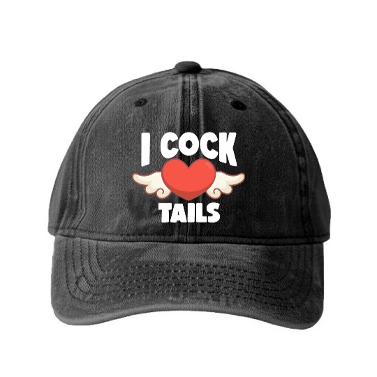 Funny I Love Cocktails 8 Washed Denim Baseball Caps
