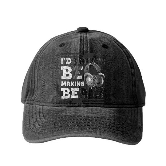 Dj Musician Dance Music Vinyl Washed Denim Baseball Caps