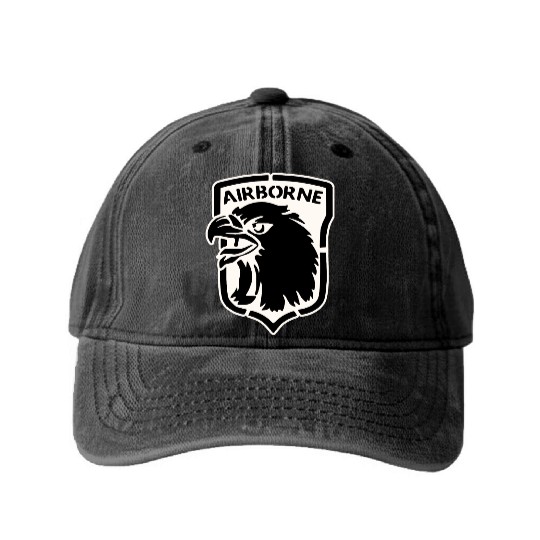 Airborne Eagle LIKE US ON FB #USAPatriotGraphics © Washed Denim Baseball Caps