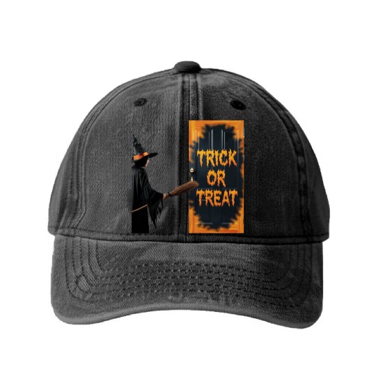 Witching Hour: Trick or Treat Washed Denim Baseball Caps