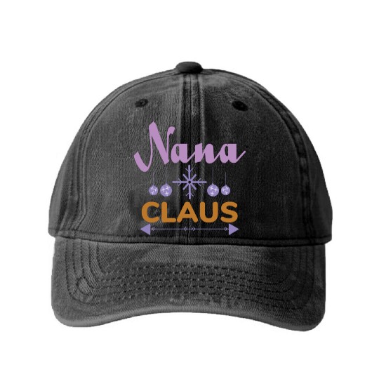 Nana Claus Washed Denim Baseball Caps