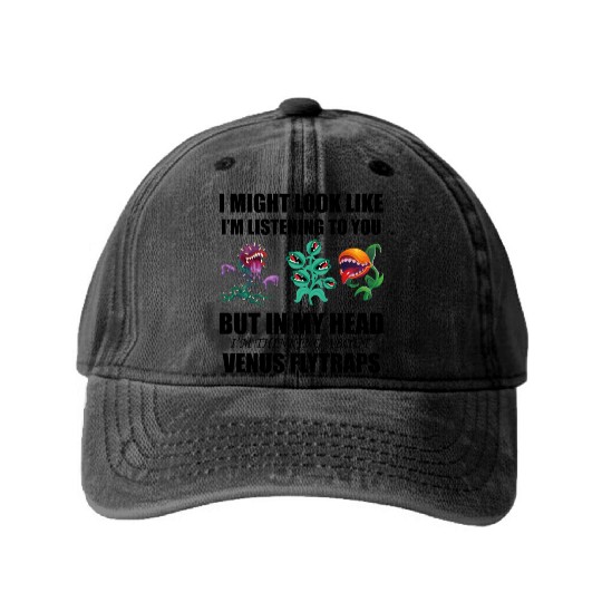Venus flytrap lover's life! Washed Denim Baseball Caps