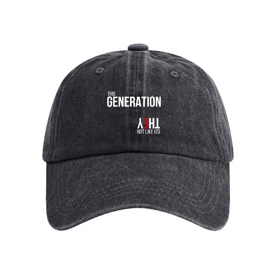 This generation, they not like us Washed Denim Baseball Caps