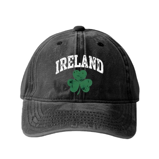 Ireland Shamrock Washed Denim Baseball Caps