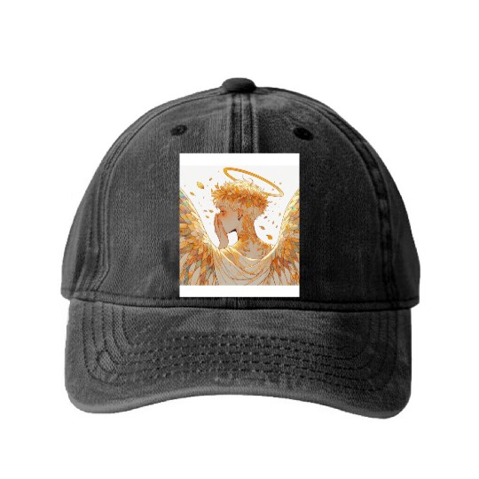 Celestial Embrace Washed Denim Baseball Caps