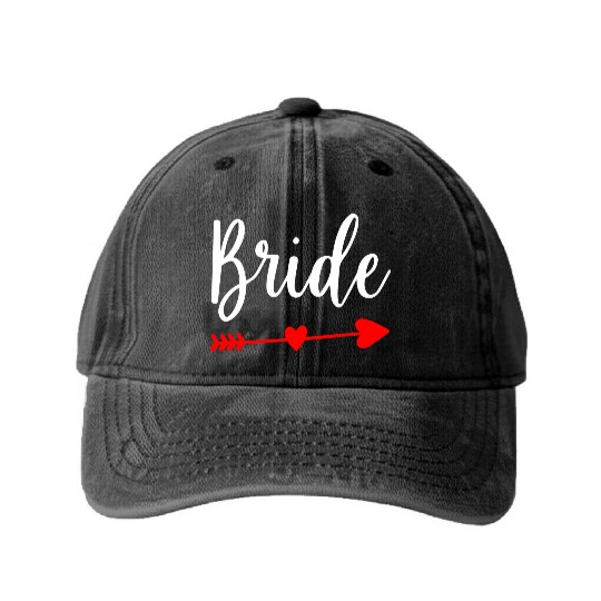 Bride Wedding Engagement Bachelorette Party Washed Denim Baseball Caps