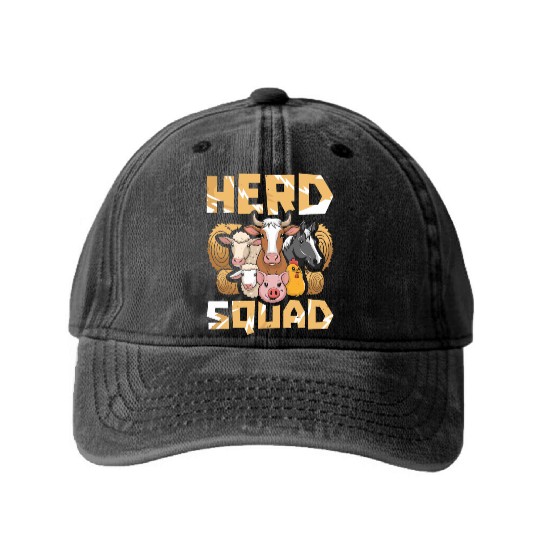 Livestock Farmer Squad Washed Denim Baseball Caps