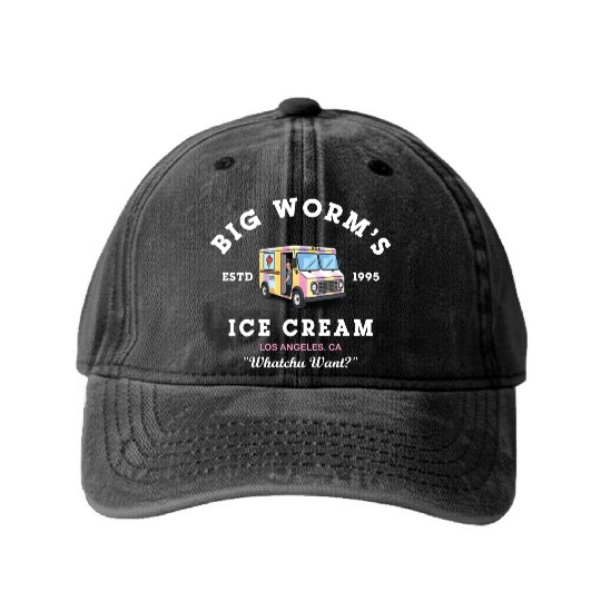 Big Worm s Ice Cream Whatchu Want Washed Denim Baseball Caps