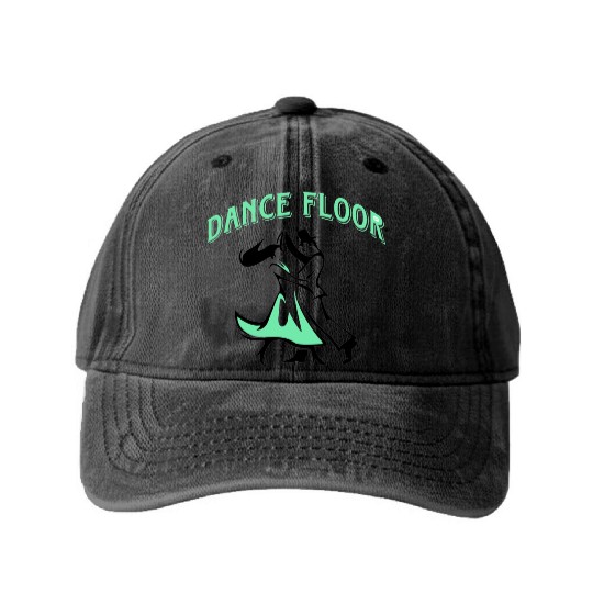 Elegant Dance Floor Silhouette Washed Denim Baseball Caps