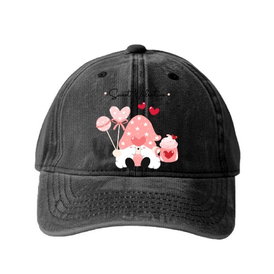 Valentines Day, Valentine Retro Washed Denim Baseball Caps