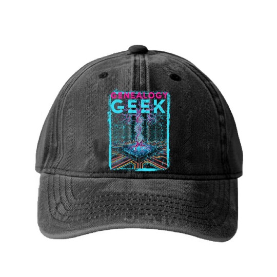 Genealogy Genealogist Ancestry Genealogy Geek Washed Denim Baseball Caps