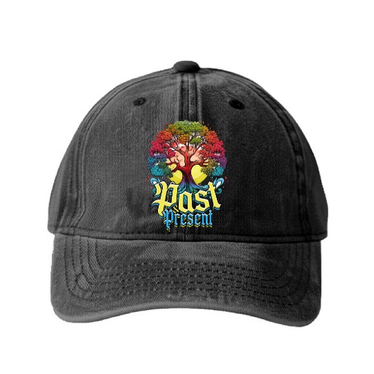 Genealogy Genealogist Past & Present Washed Denim Baseball Caps
